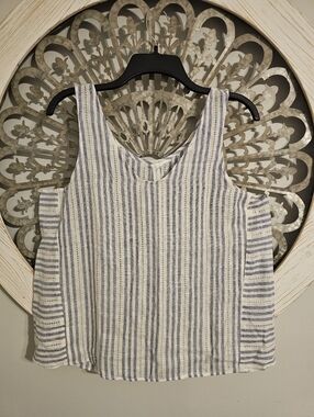 Cynthia Rowley V Neck Stripe Tank